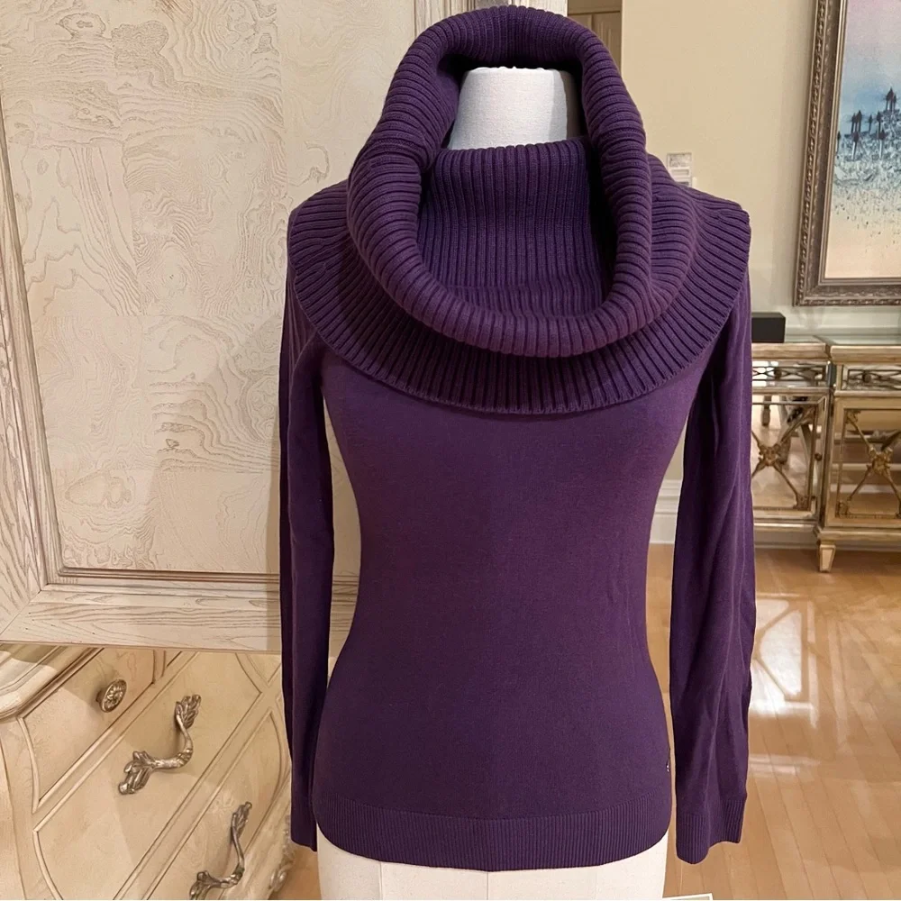 NWT MICHAEL Michael Kors Removable Cowl Neck Long-Sleeve Sweater - Picture 10 of 16